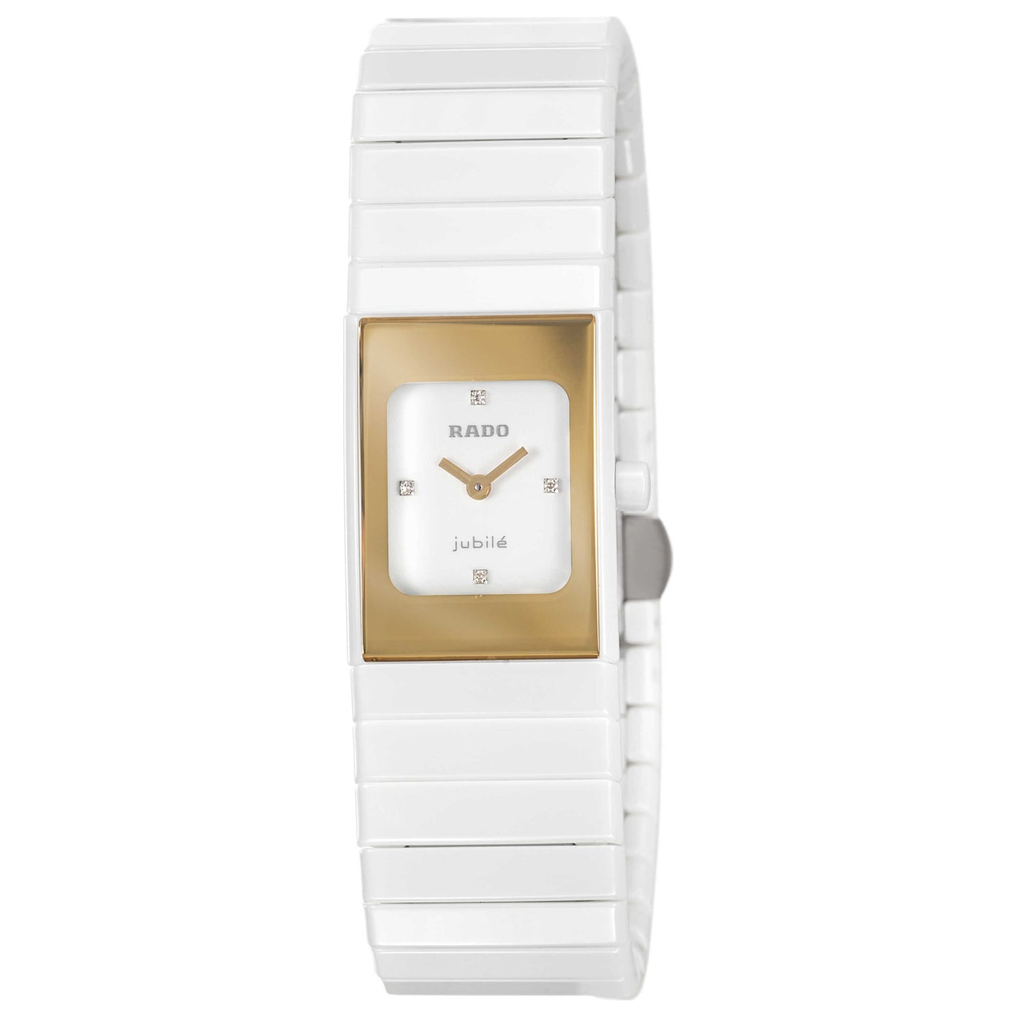 Front view of Rado Ceramica Women's Swiss Quartz (Battery-Powered) Watch R21985702
