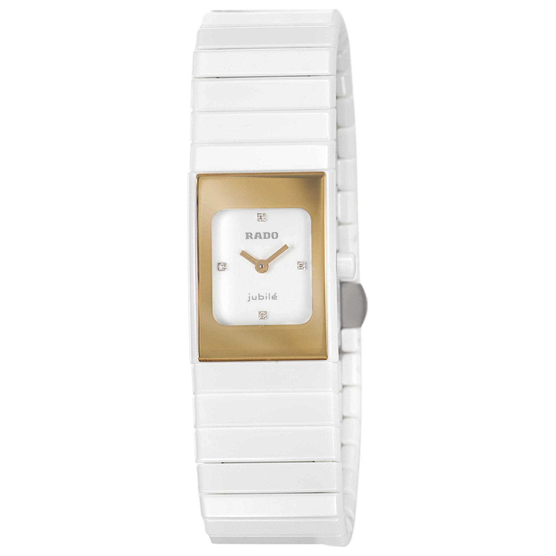Front view of Rado Ceramica Women's Swiss Quartz (Battery-Powered) Watch R21985702