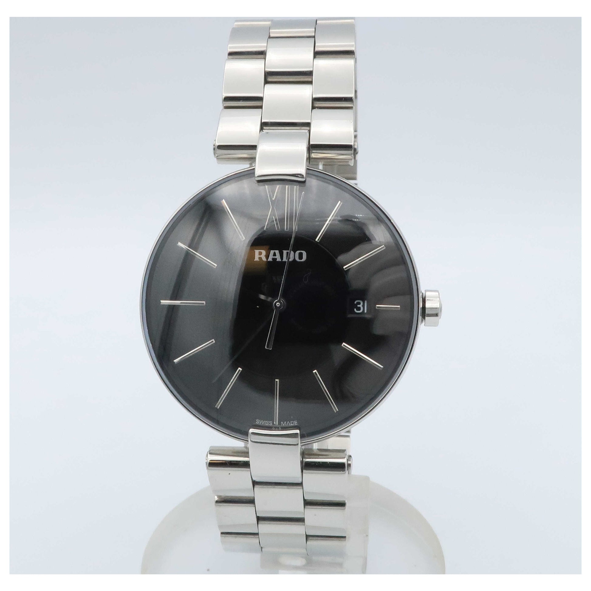 Front view of Rado Coupole Men's Swiss Quartz (Battery-Powered) Watch R22852153-PO