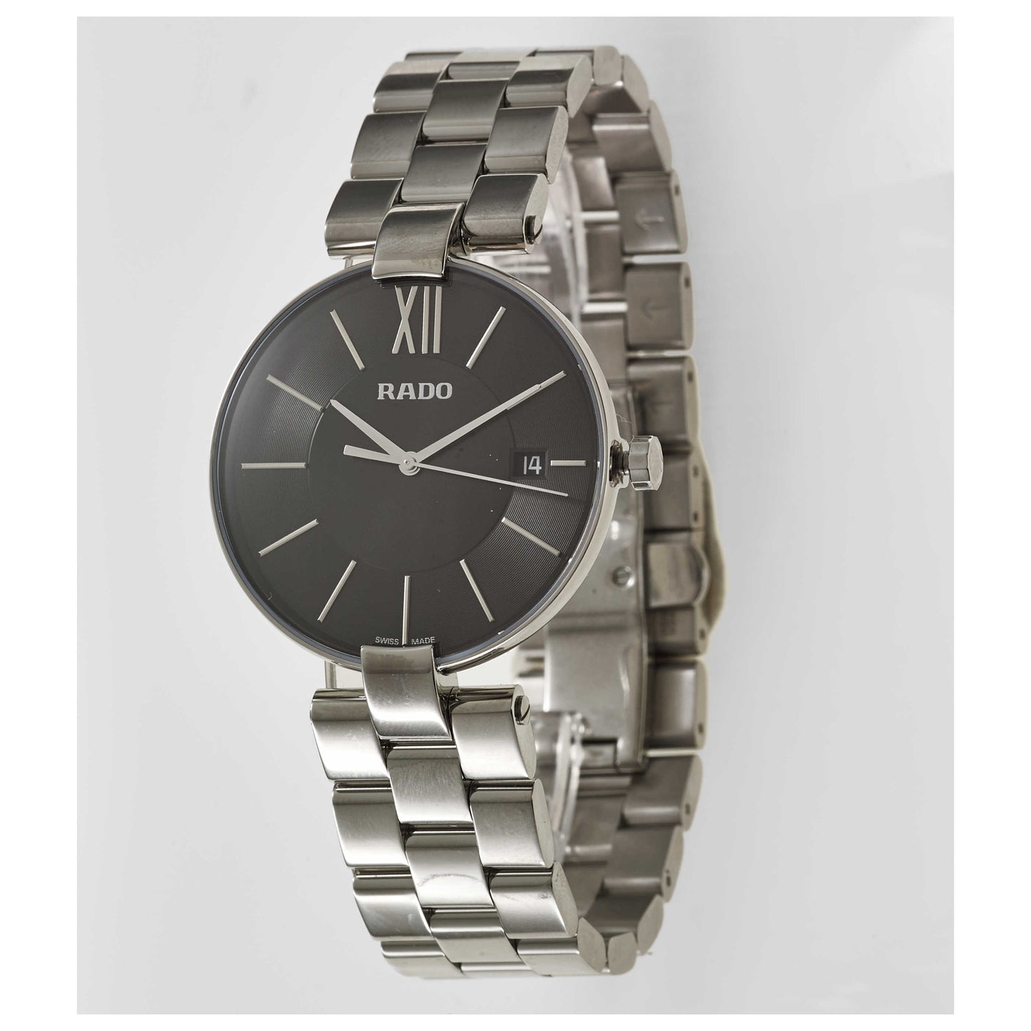 Front view of Rado Coupole L Men's Swiss Quartz (Battery-Powered) Watch R22852153-SD