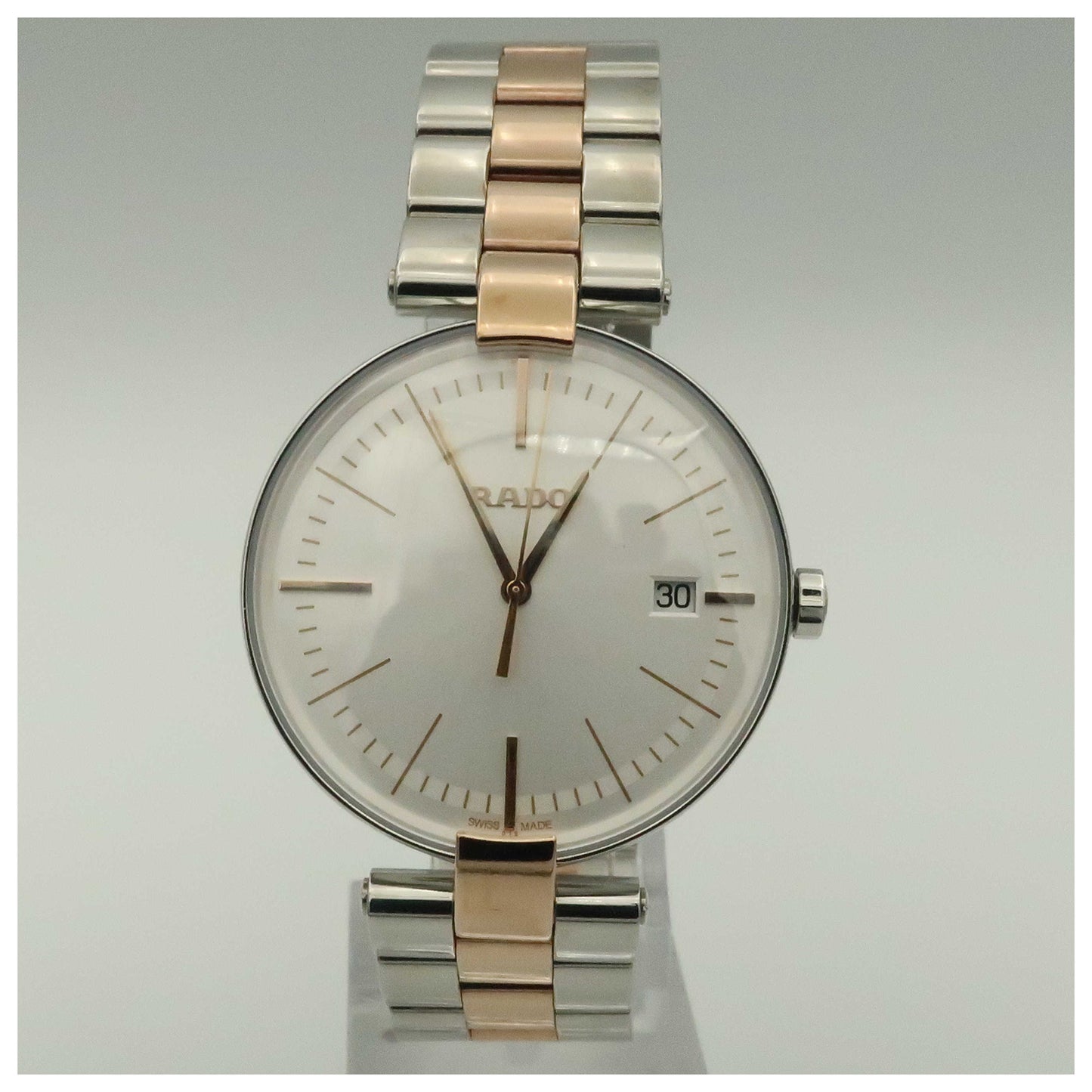 Front view of Rado Coupole L Men's Swiss Quartz (Battery-Powered) Watch R22852183-SD