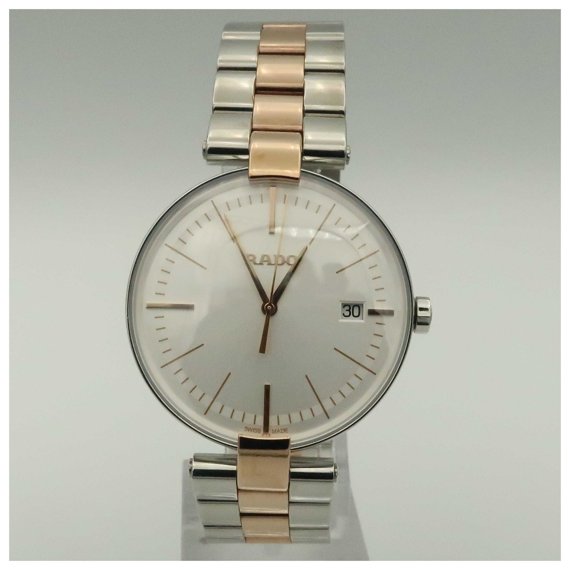 Front view of Rado Coupole L Men's Swiss Quartz (Battery-Powered) Watch R22852183-SD