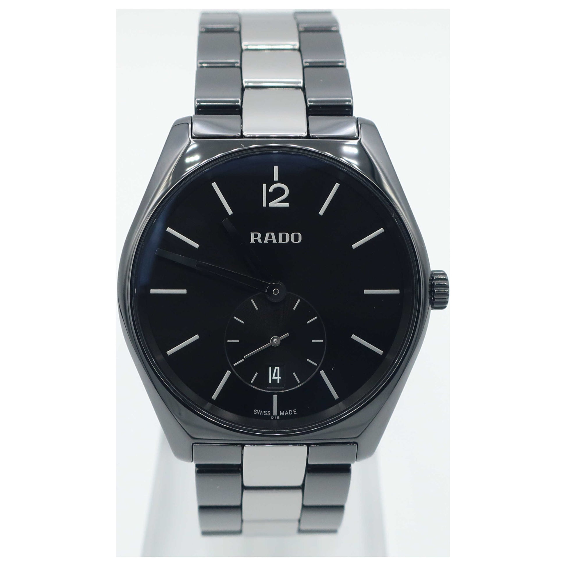 Front view of Rado True Specchio Men's Swiss Quartz (Battery-Powered) Watch R27081157-SD