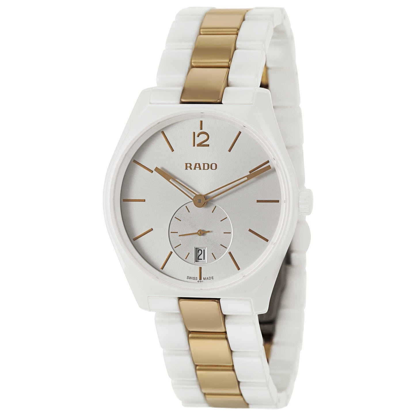 Front view of Rado True Specchio Men's Swiss Quartz (Battery-Powered) Watch R27082017
