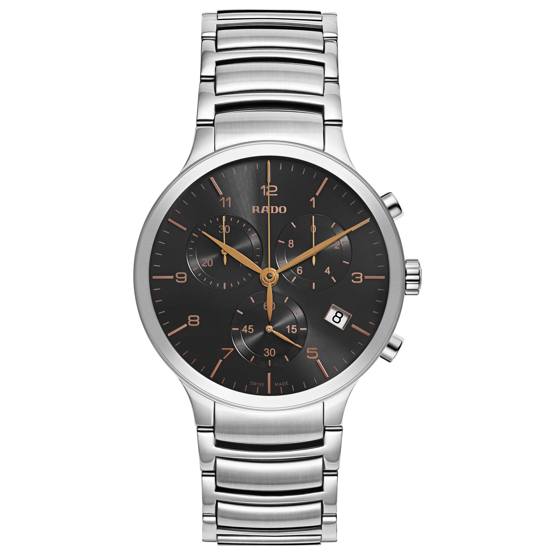 Front view of Rado Centrix Men's Quartz Watch R30122103