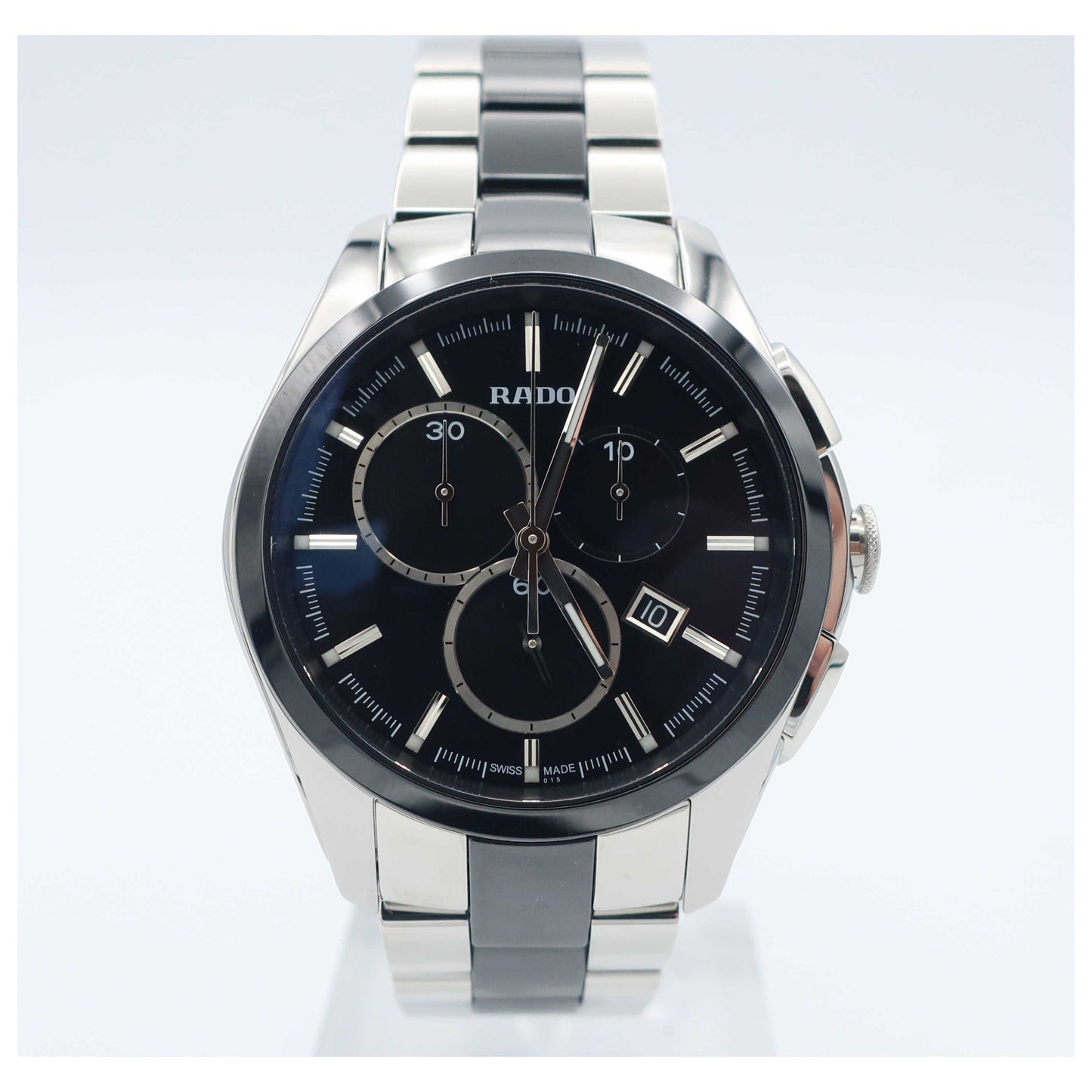 Front view of Rado HyperChrome Men's Swiss Quartz (Battery-Powered) Watch R32038152-SD