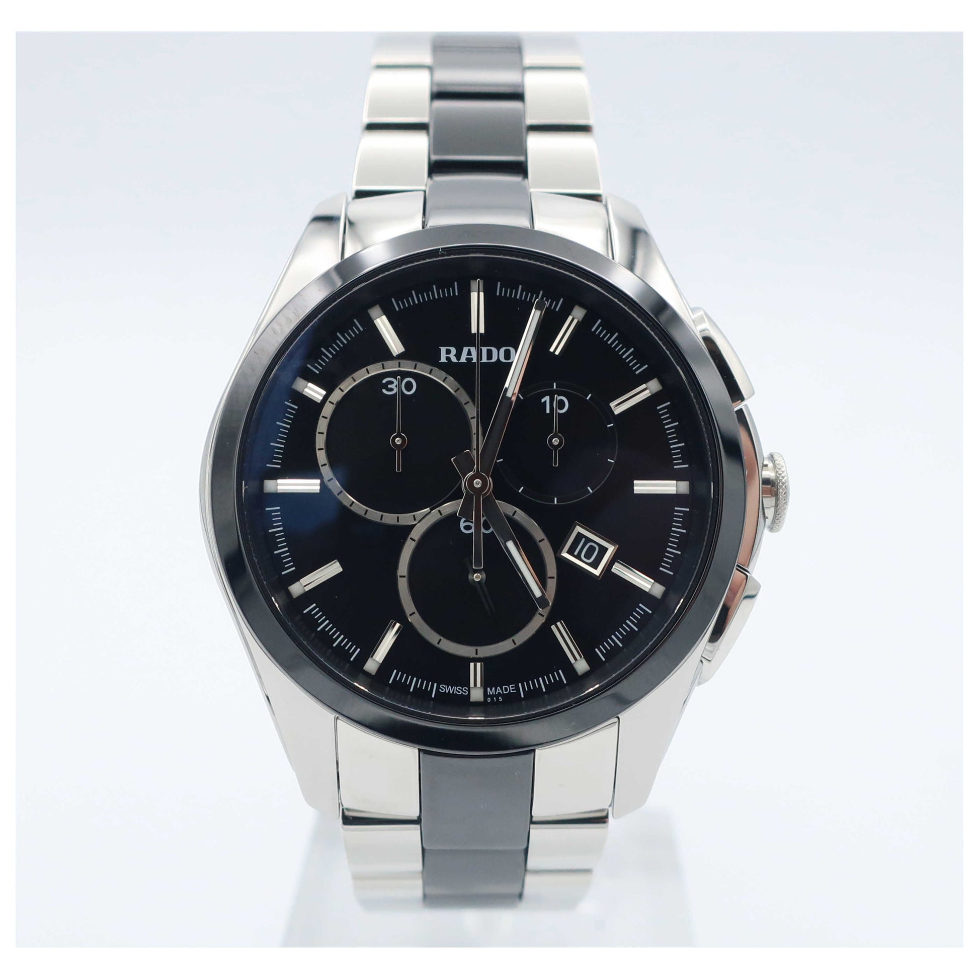 Front view of Rado HyperChrome Men's Swiss Quartz (Battery-Powered) Watch R32038152-SD