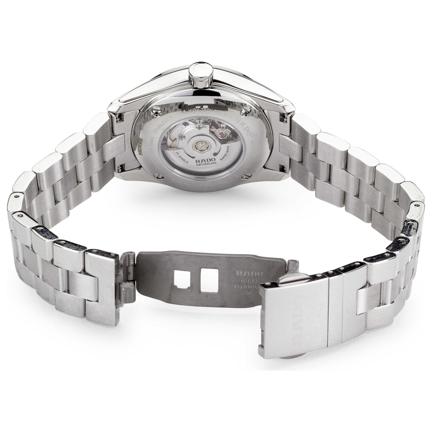Back view of Rado HyperChrome Women's Automatic Watch R32091213