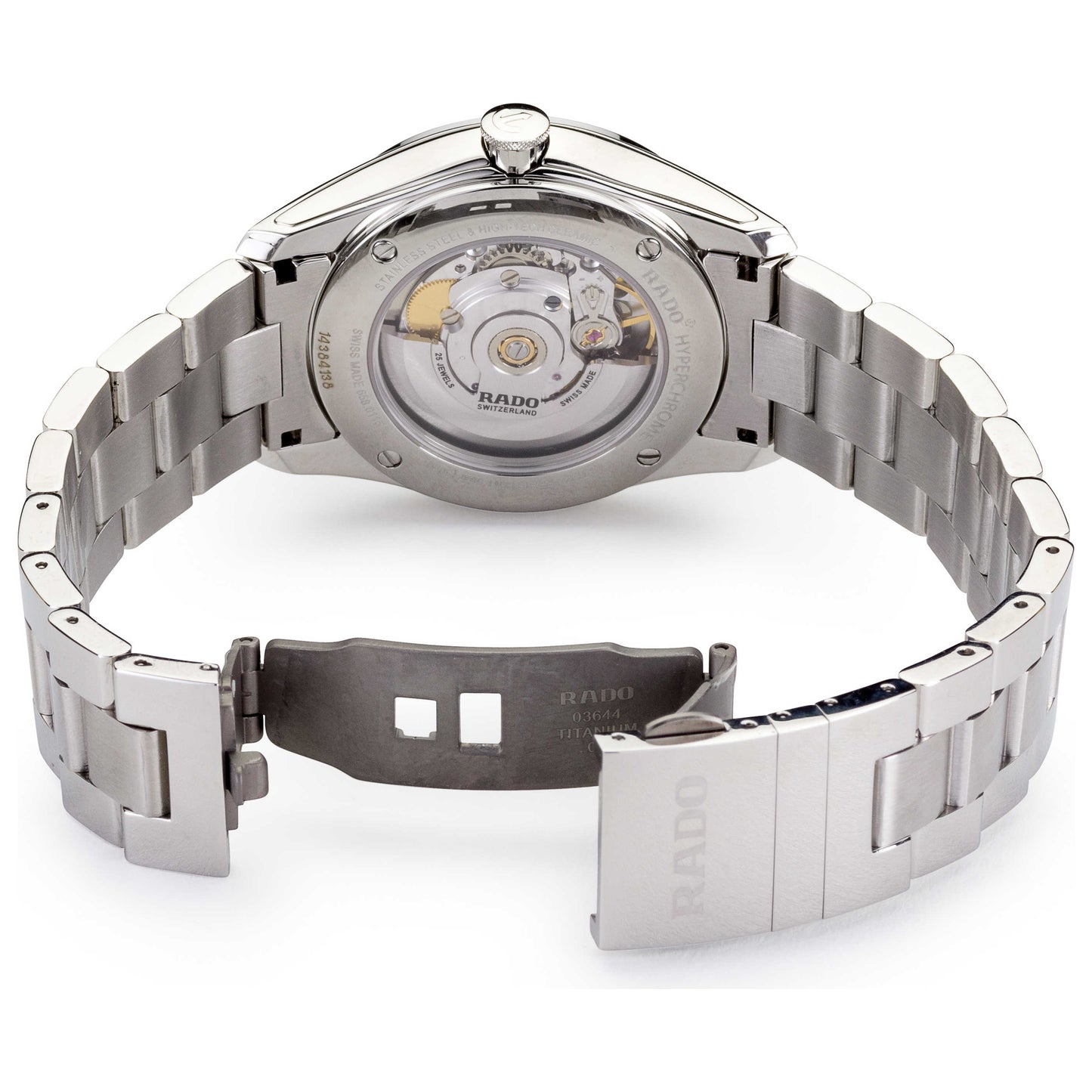 Back view of Rado HyperChrome Men's Automatic Watch R32115113
