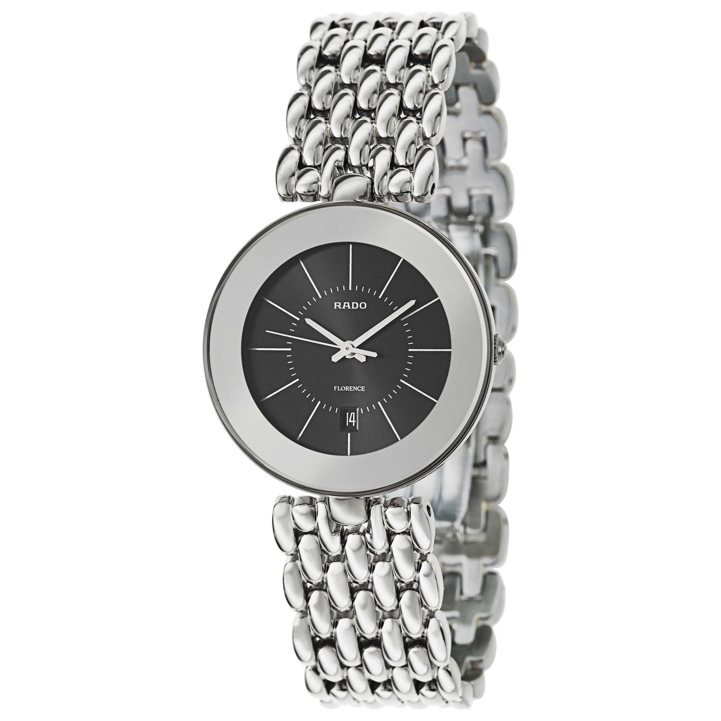 Front view of Rado Florence Men's Swiss Quartz (Battery-Powered) Watch R48742193