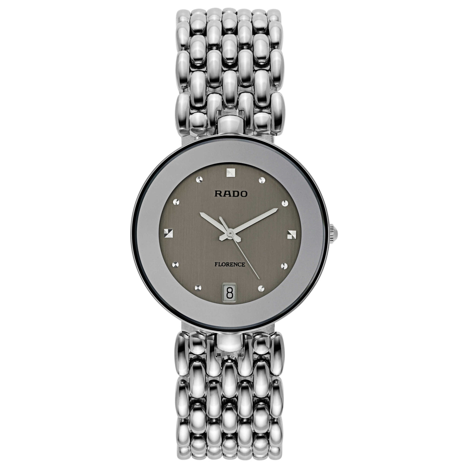 Front view of Rado Florence Men's Swiss Quartz (Battery-Powered) Watch R48792103