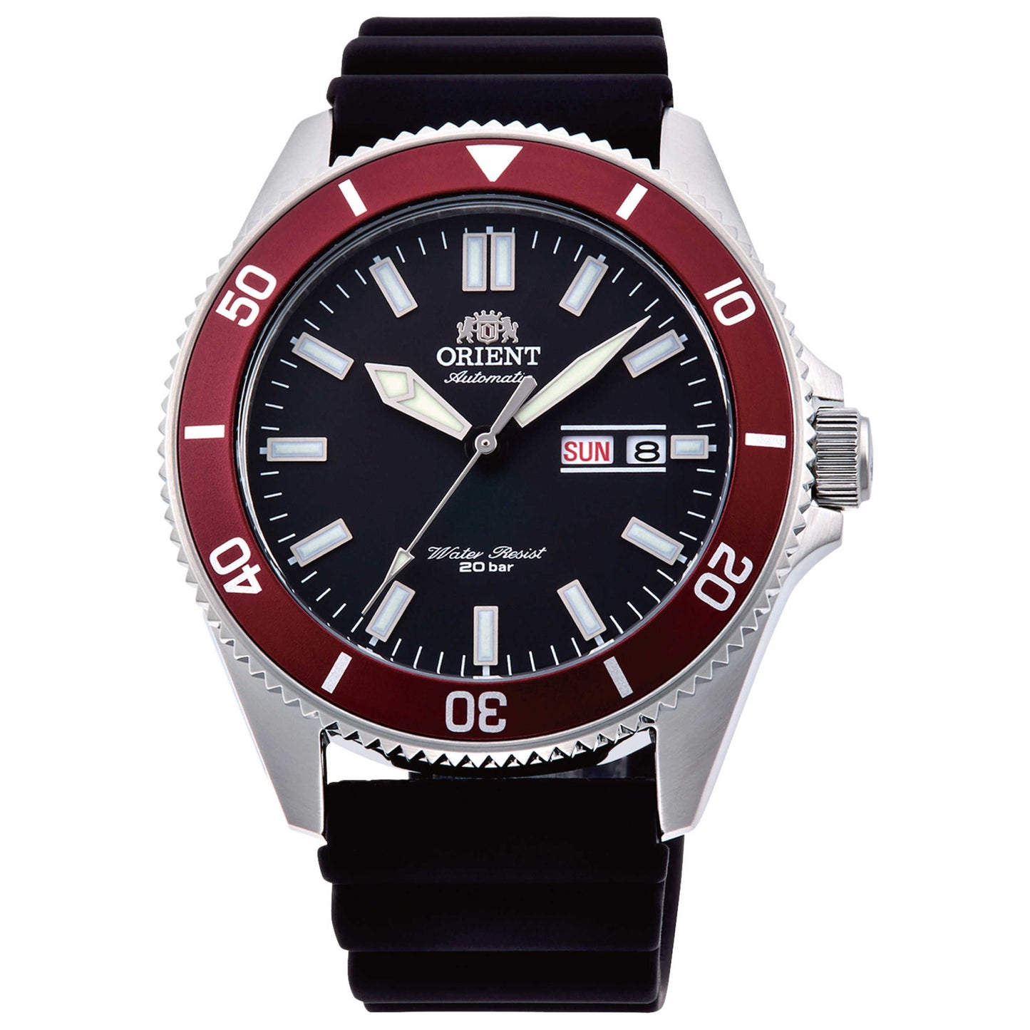 Front view of Orient Sport Kamasu Mako III Men's Automatic Watch RA-AA0011B19B