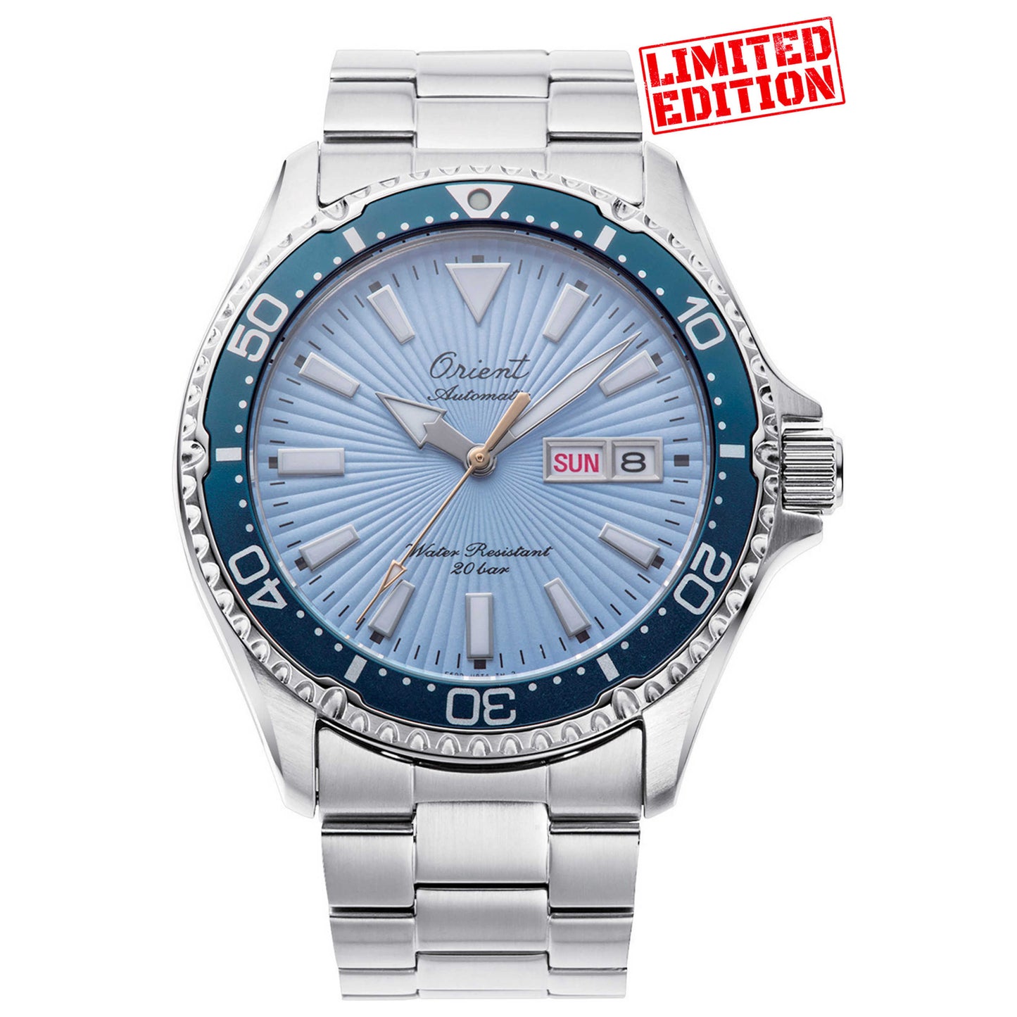 Front view of Orient Sports Kamasu Arabic Men's Automatic Watch RA-AA0823L