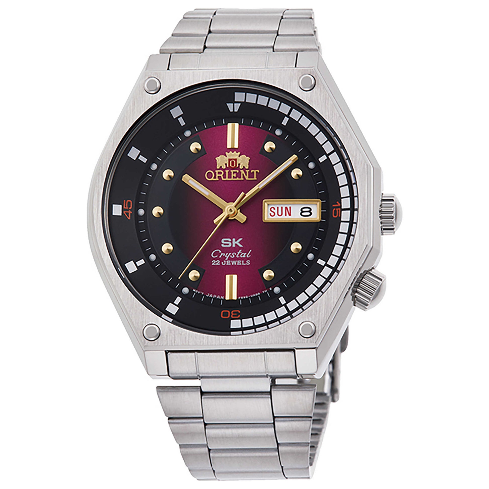 Front view of Orient Revival Neo 70s Men's Automatic Watch RA-AA0B02R19B