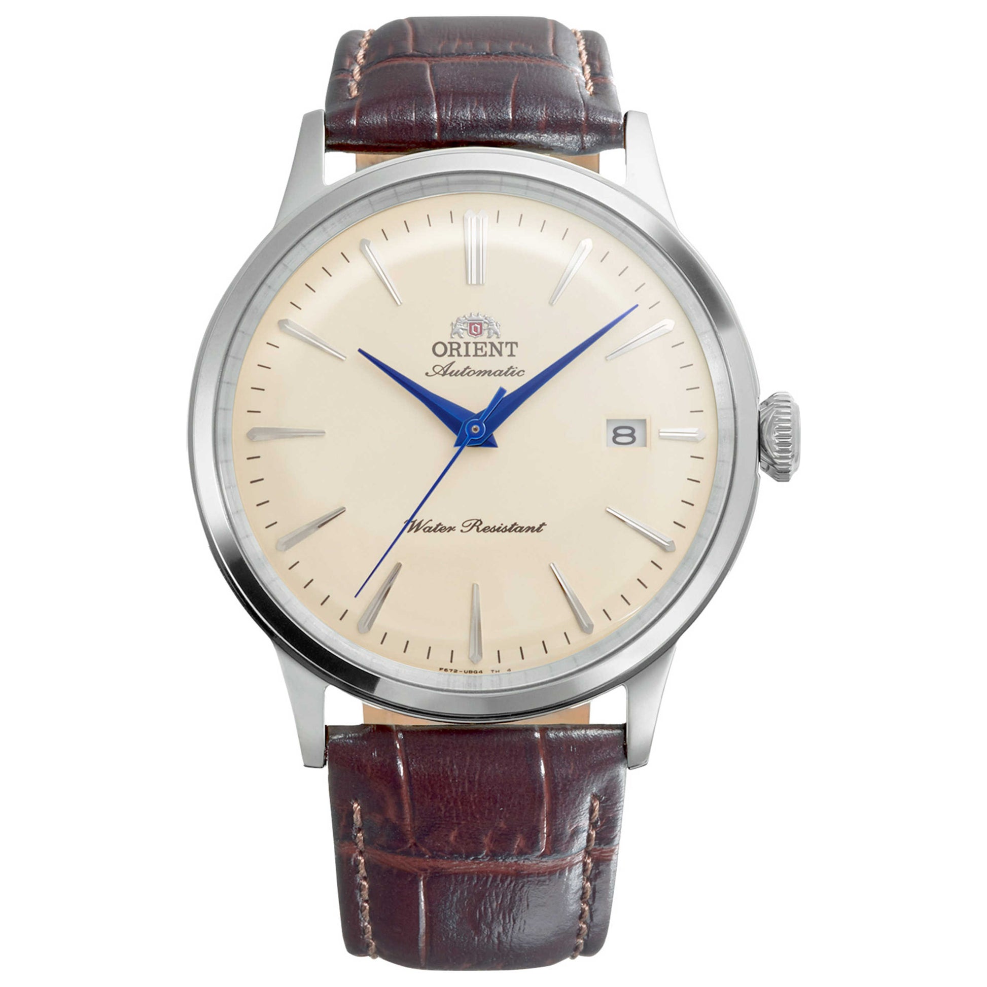 Front view of Orient Classic Bambino Men's Automatic Watch RA-AC0033Y