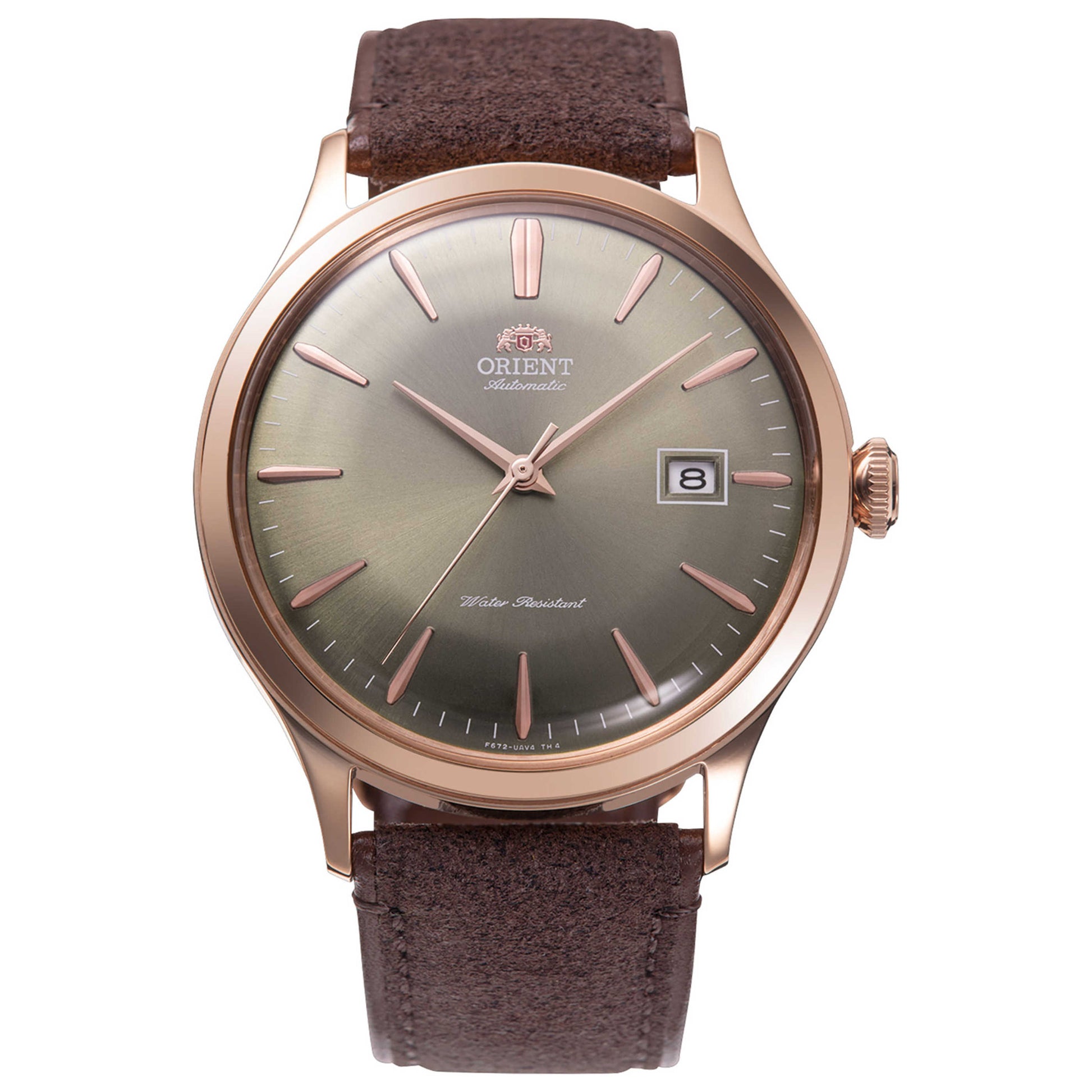 Front view of Orient Classic Bambino V4 Men's Automatic Watch RA-AC0P04Y