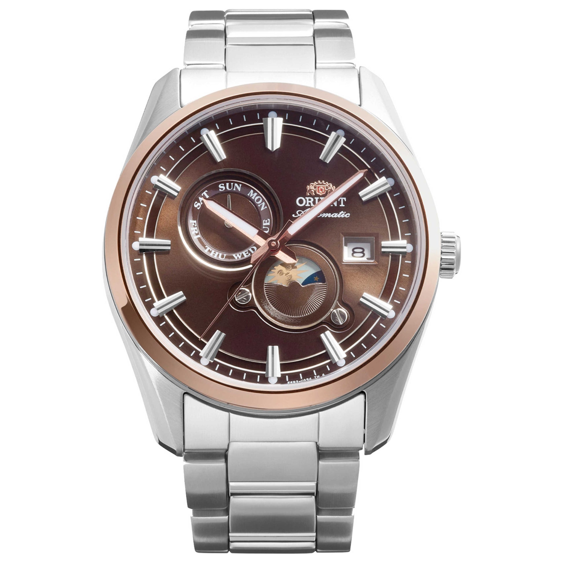 Front view of Orient Contemporary Stretto Men's Automatic Watch RA-AK0313Y