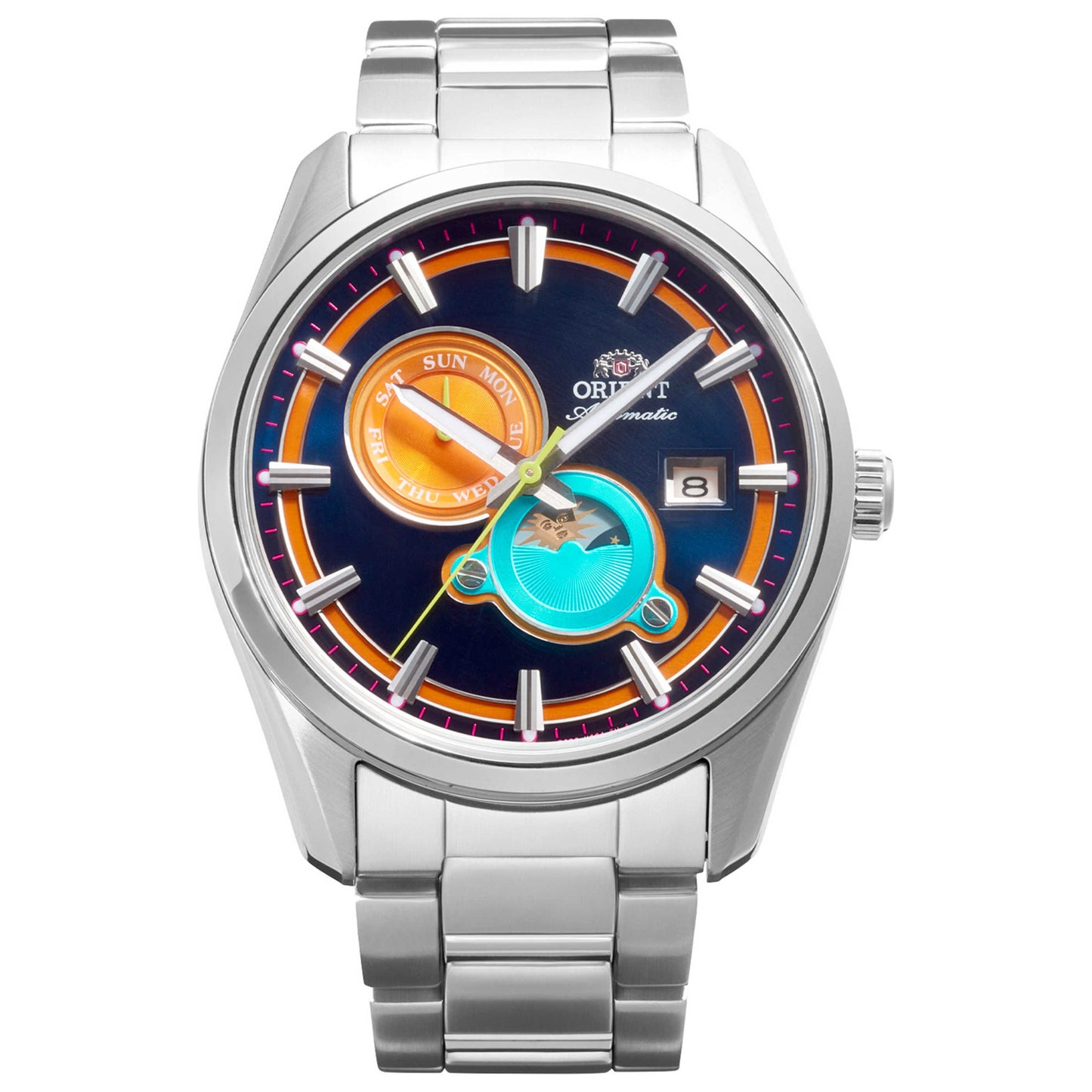 Front view of Orient Contemporary Stretto Men's Automatic Watch RA-AK0316L