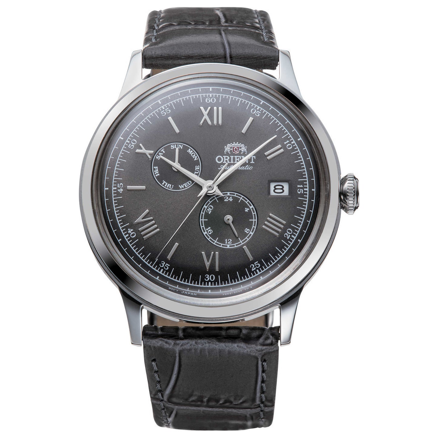 Front view of Orient Bambino V8 Men's Automatic Watch RA-AK0704N10B
