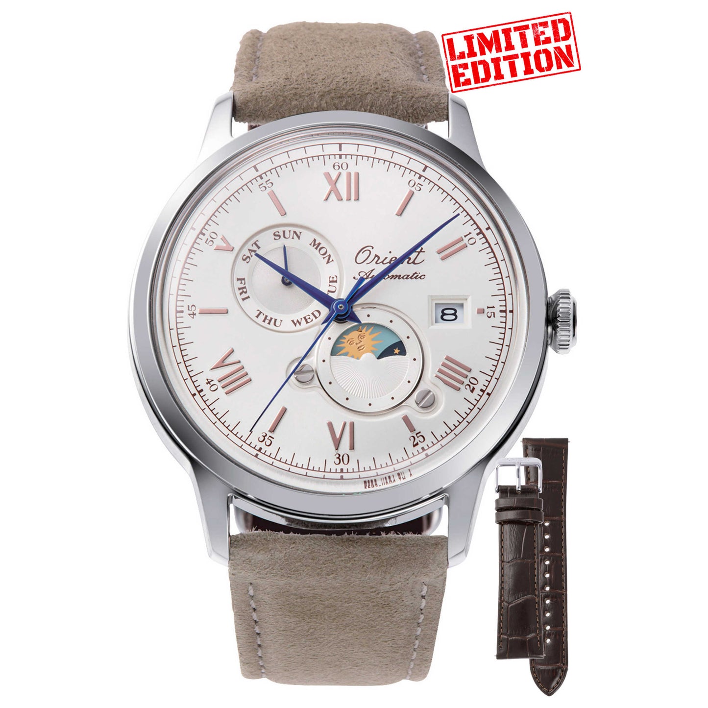 Front view of Orient Bambino Men's Automatic Watch RA-AK0808S