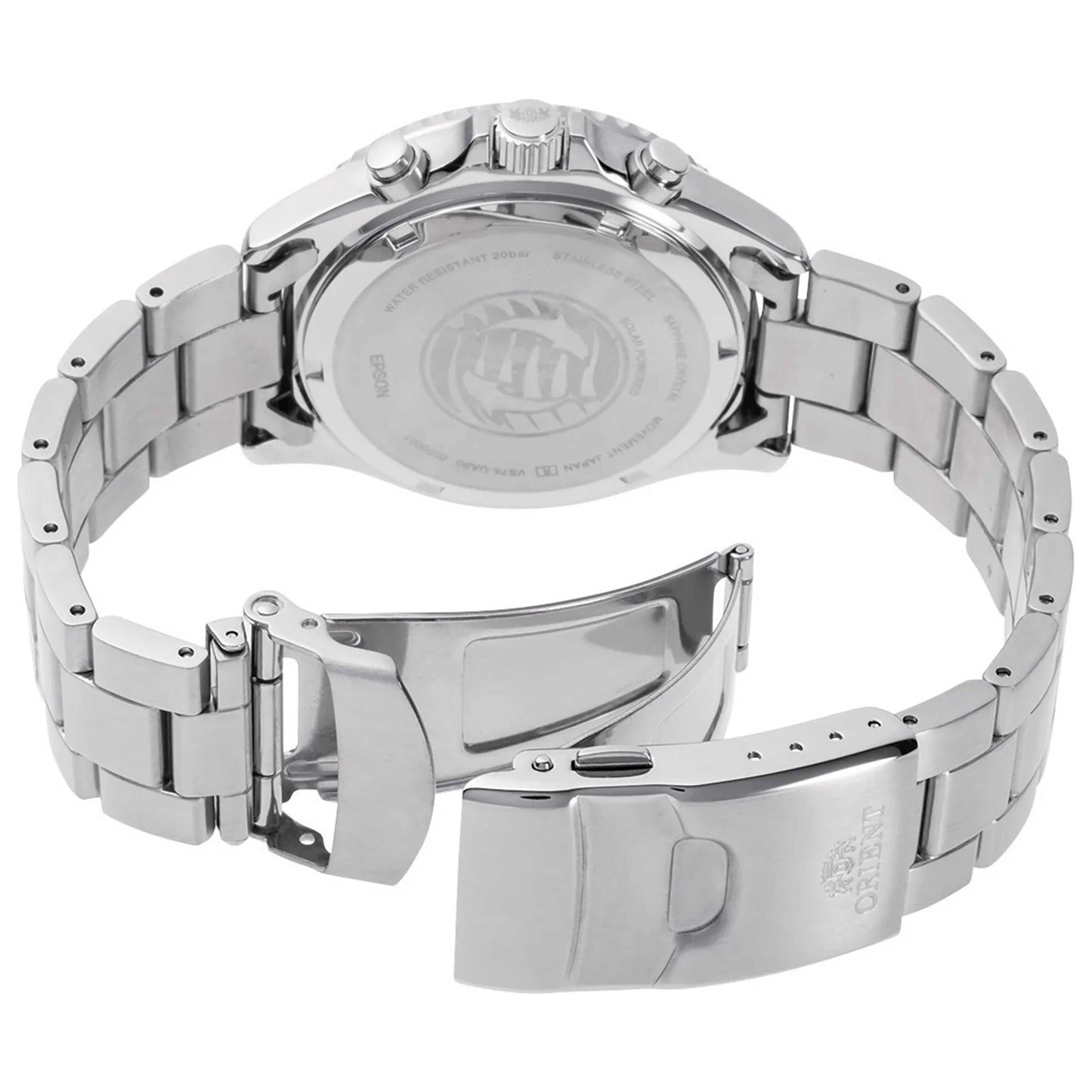 Back view of Orient Mako Men's Solar Watch RA-TX0203S10B