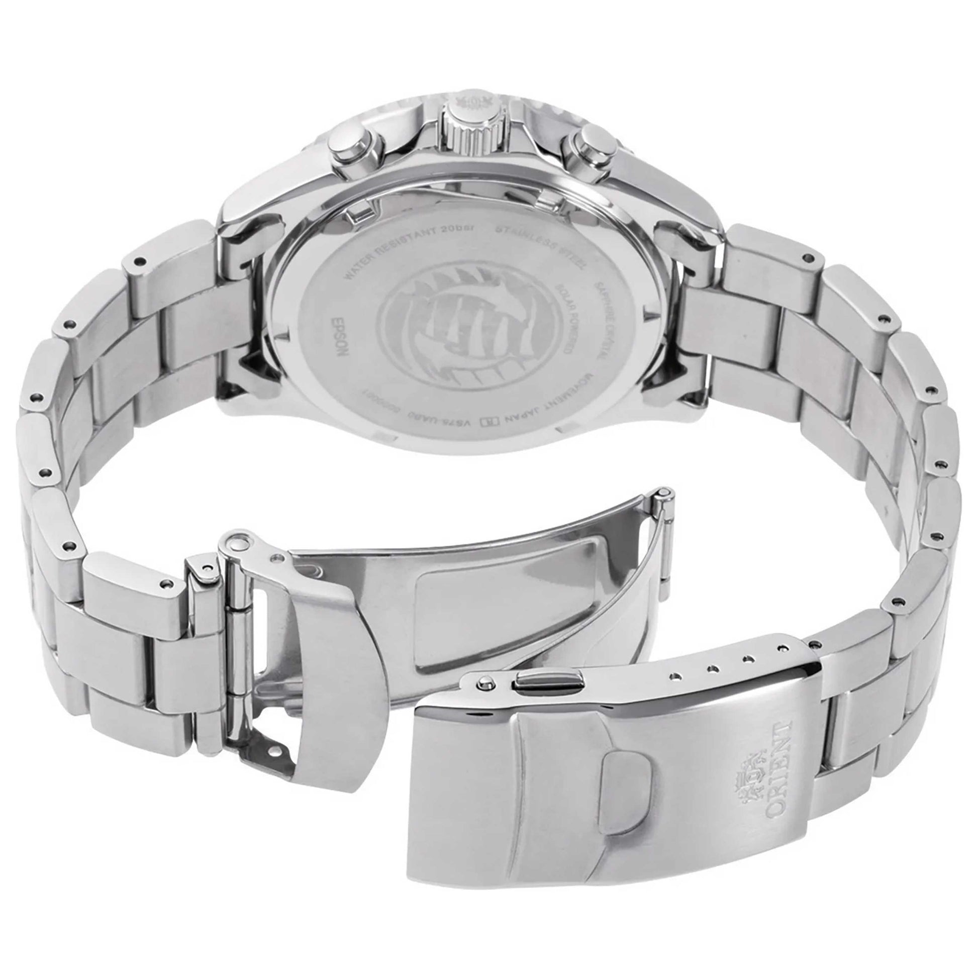 Back view of Orient Mako Men's Solar Watch RA-TX0203S10B