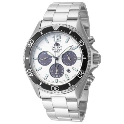 Front view of Orient Mako Men's Solar Watch RA-TX0203S10B