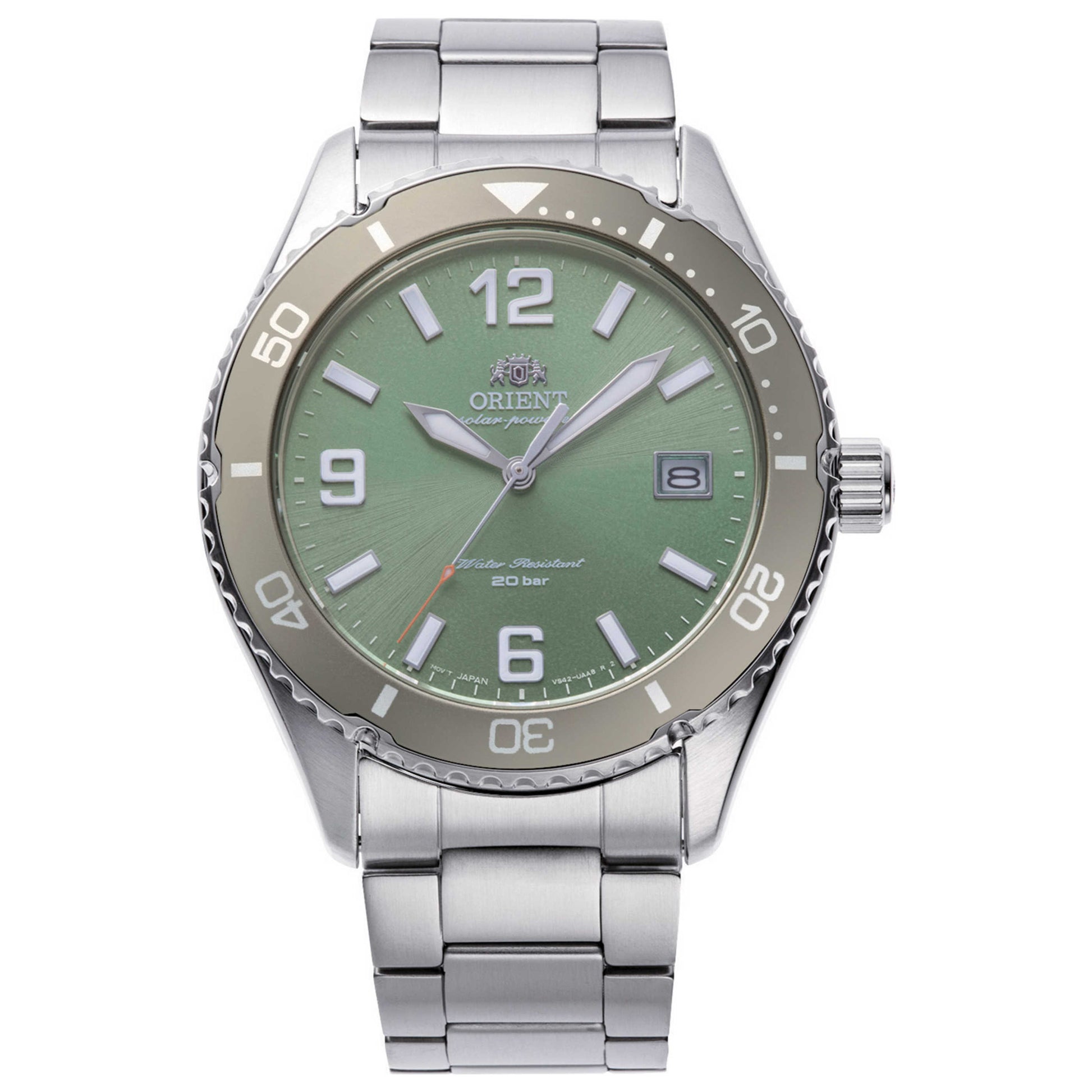 Front view of Orient Sports Mako 40 Solar Unisex Solar Watch RA-WJ0001E10B