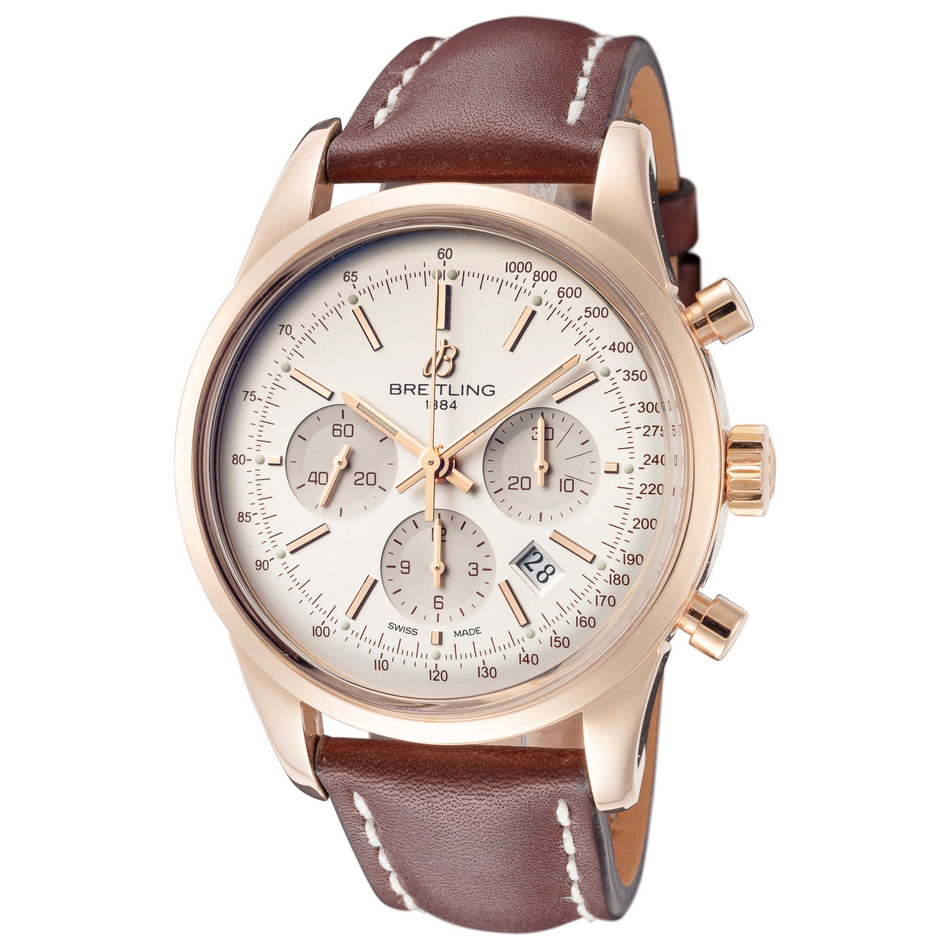 Front view of Breitling Transocean Men's Automatic Watch RB015212-G738-437X