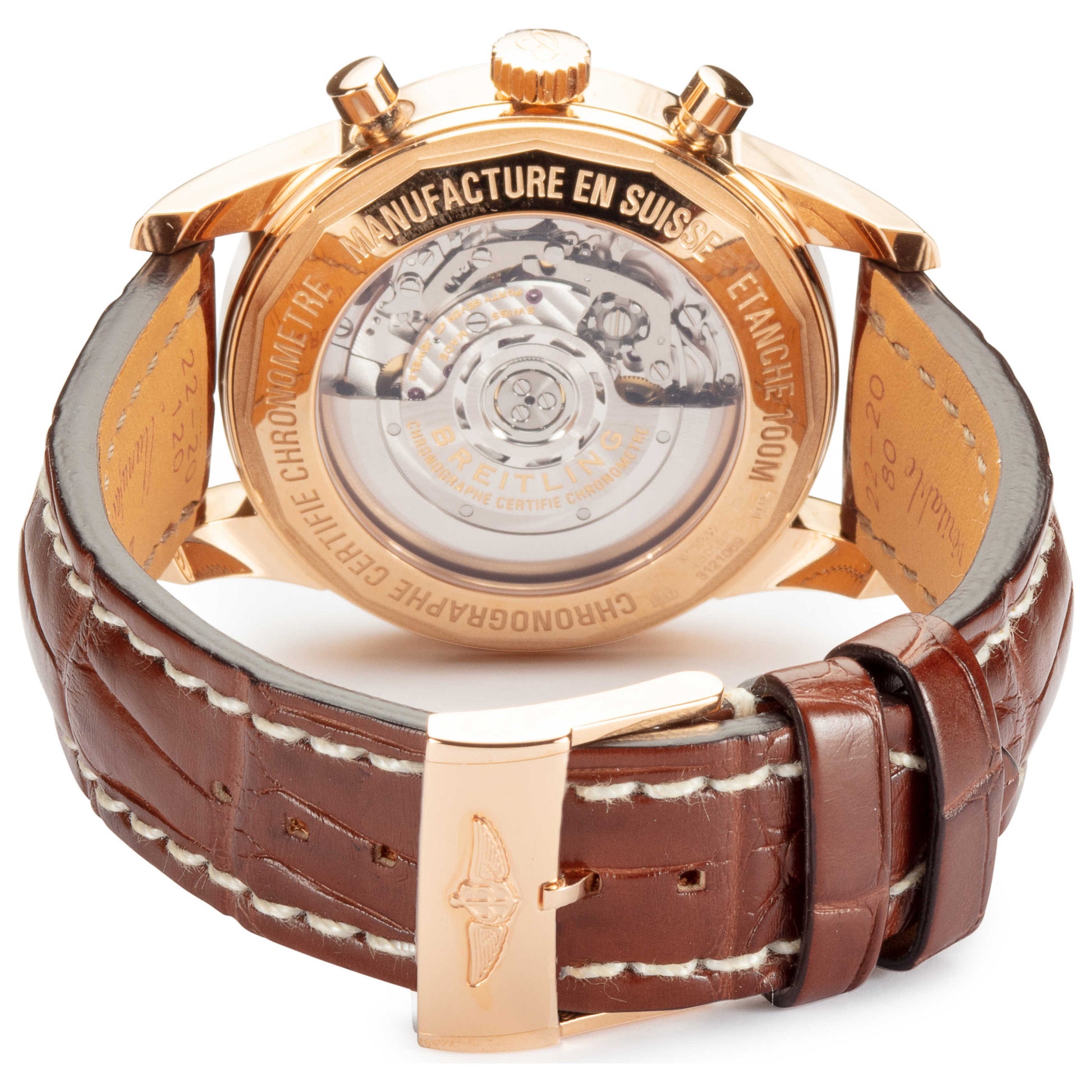 Back view of Breitling Transocean Chronograph Men's Automatic Watch RB015212-G738-739P