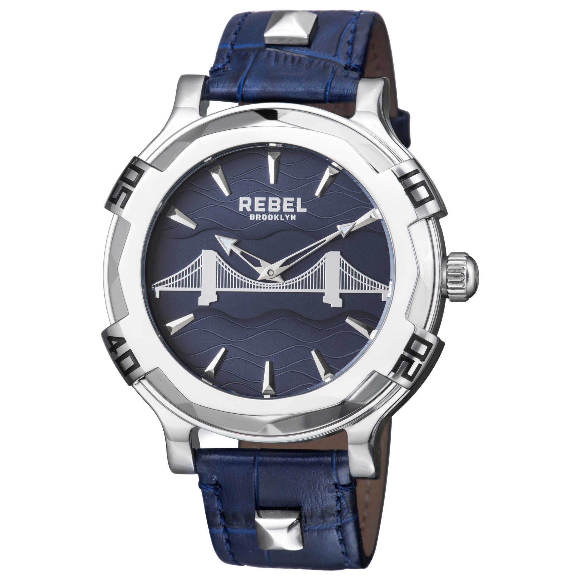 Front view of Rebel Brooklyn Bridge Men's Quartz Watch RB102-4041