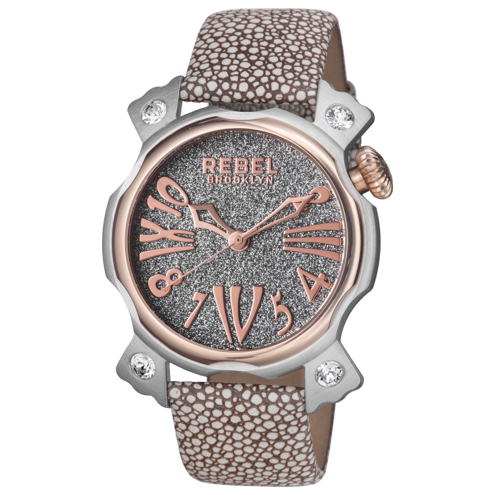 Front view of Rebel Coney Island Women's Quartz Watch RB104-5021