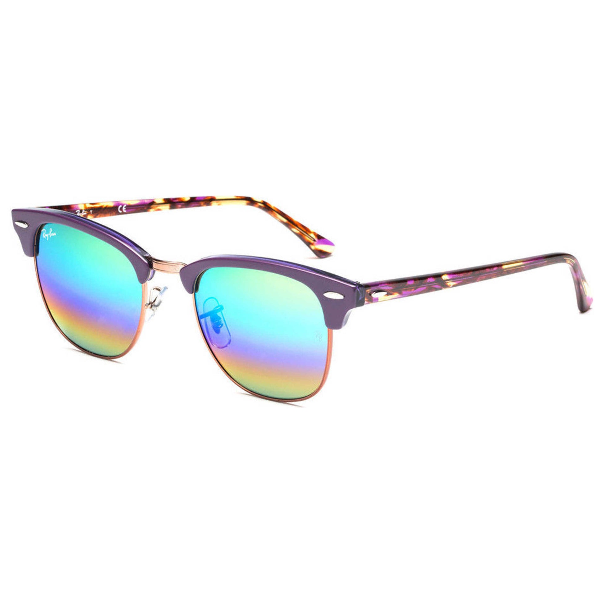 Front view of Ray-Ban Clubmaster Unisex Sunglasses RB3016-1221C3-51