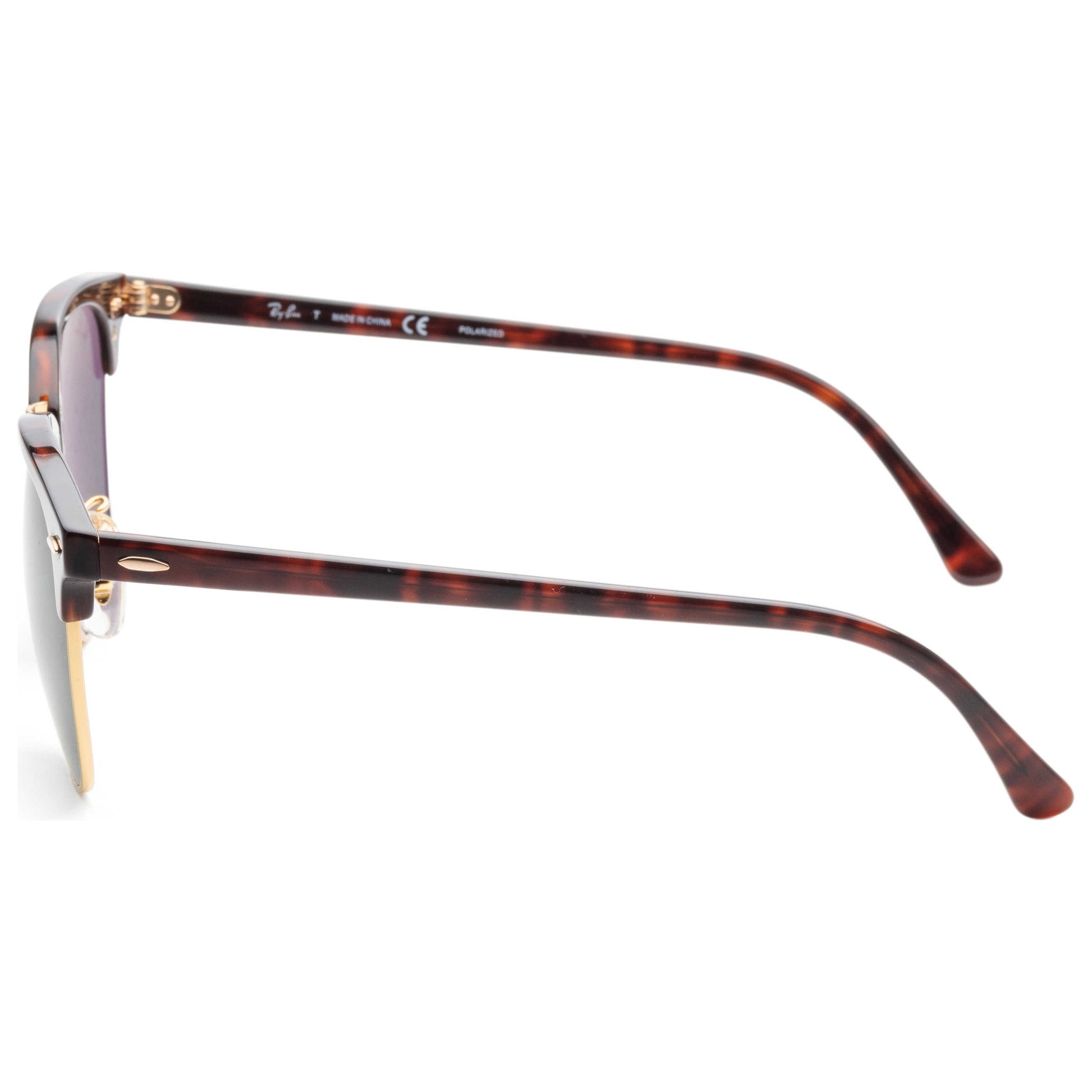Left view of Ray-Ban Clubmaster Men's Sunglasses RB3016F-990-5855