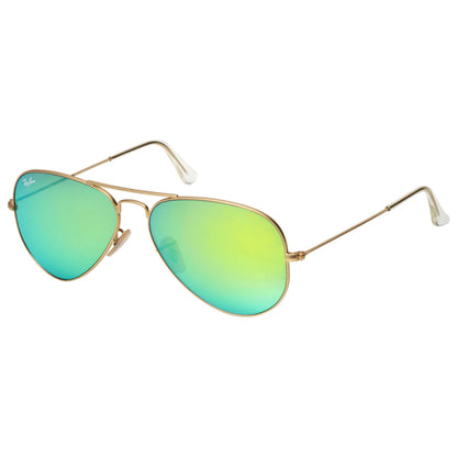 Front view of Ray-Ban Aviator Unisex Sunglasses RB3025-112-19-58