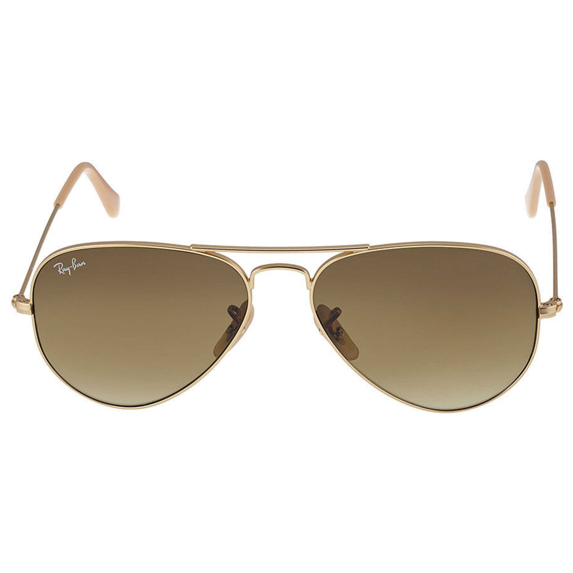 Front view of Ray-Ban Aviator Unisex Sunglasses RB3025-112-85-55