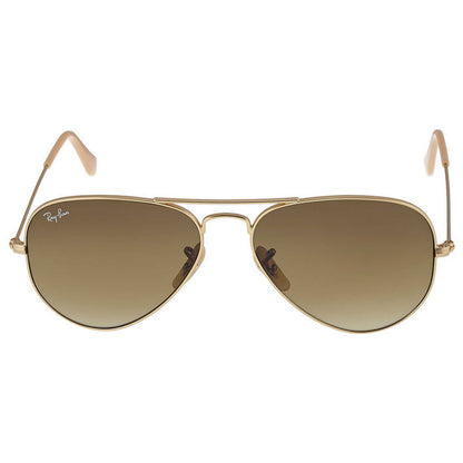 Front view of Ray-Ban Aviator Unisex Sunglasses RB3025-112-85-55