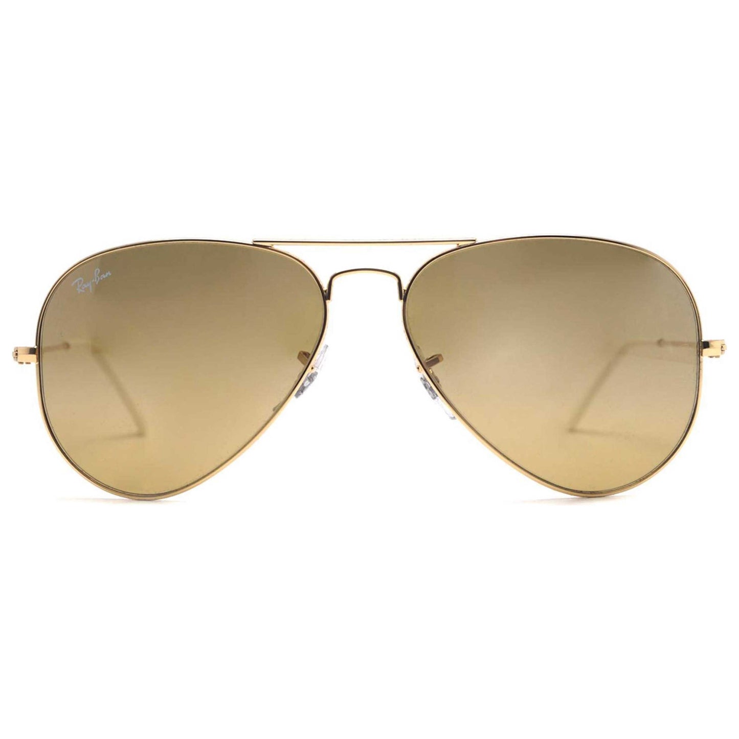 Front view of Ray-Ban Aviator Unisex Sunglasses RB3025001-3K62