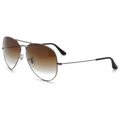 Front view of Ray-Ban Aviator Unisex Sunglasses RB3025004-5158