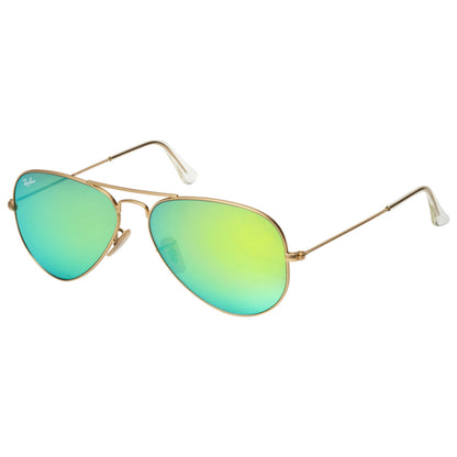 Front view of Ray-Ban Aviator Unisex Sunglasses RB3025112-1958