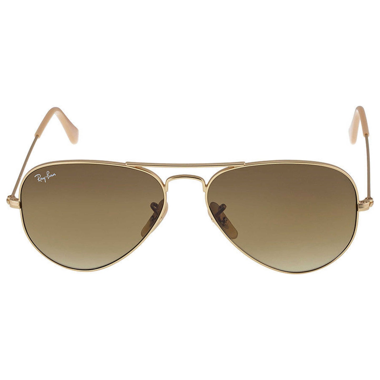 Front view of Ray-Ban Aviator Unisex Sunglasses RB3025112-8555