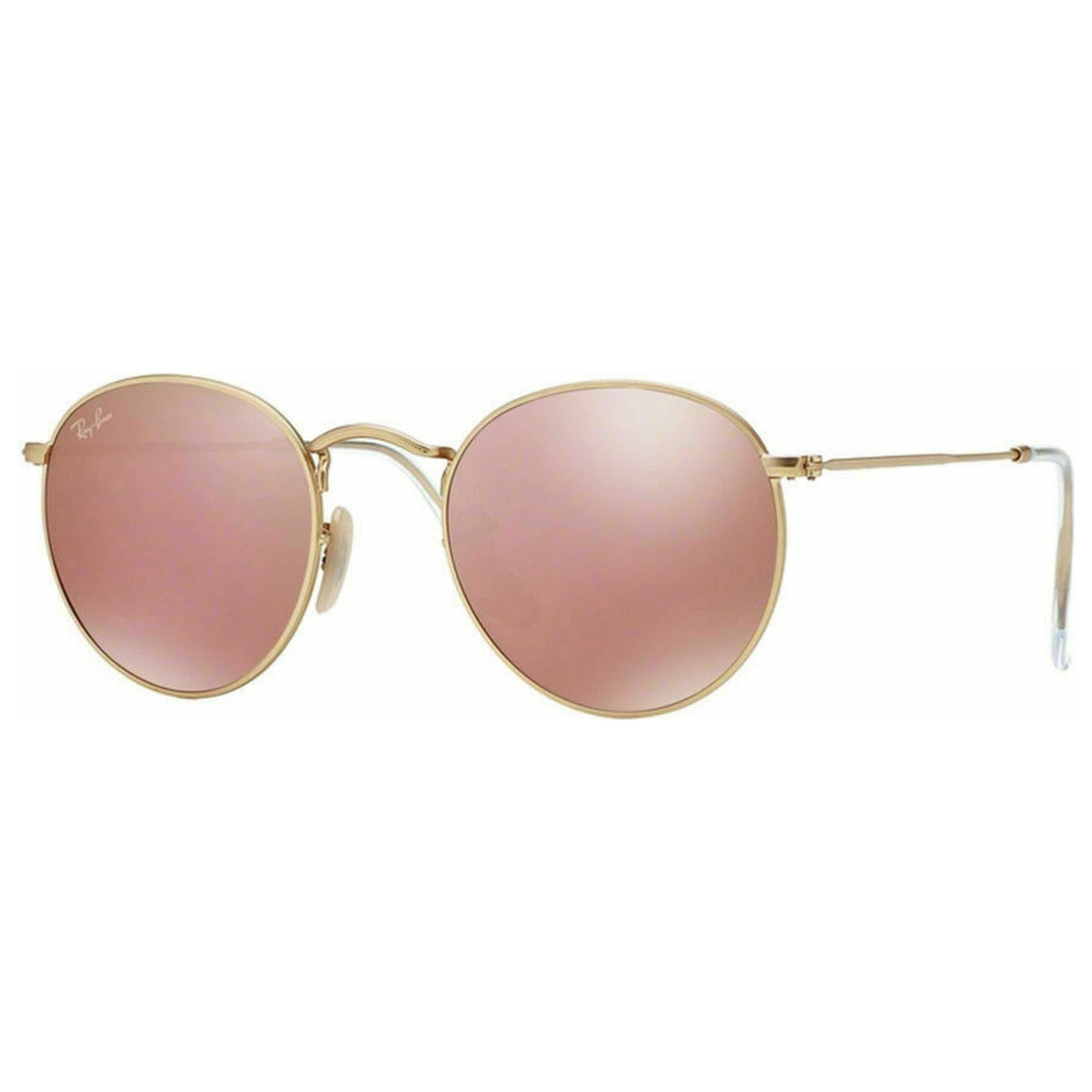 Front view of Ray-Ban Round Flash Men's Sunglasses RB3447112Z250