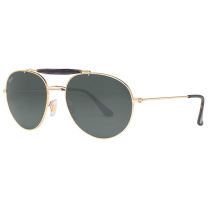Front view of Ray-Ban Aviator Unisex Sunglasses RB3540-001-56