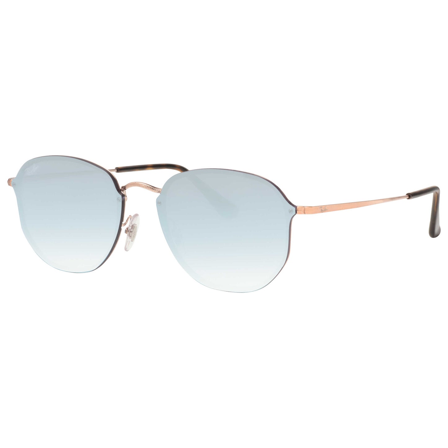 Front view of Ray-Ban Oval Unisex Sunglasses RB3579N-9035-IU-58