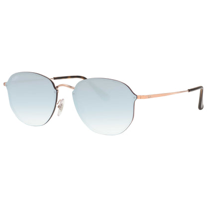 Front view of Ray-Ban Oval Unisex Sunglasses RB3579N-9035-IU-58