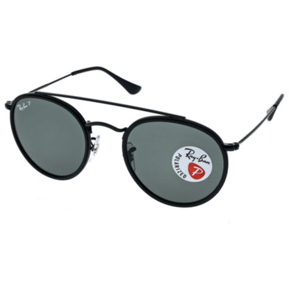 Front view of Ray-Ban Round Double Bridge Unisex Sunglasses RB3647N0025851