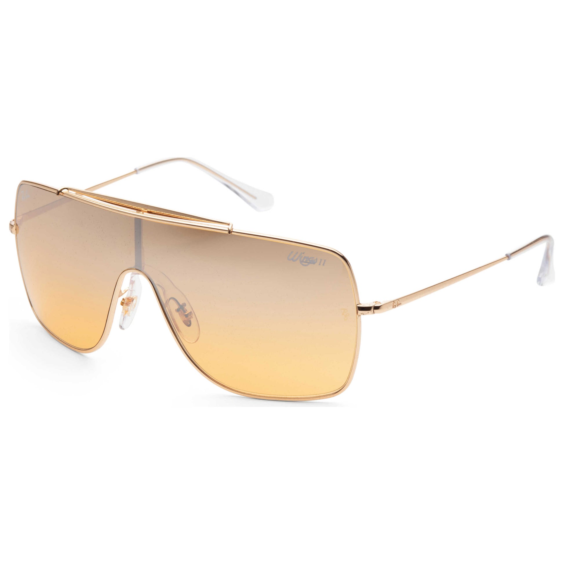 Front view of Ray-Ban Wings II Men's Sunglasses RB3697-9050Y1