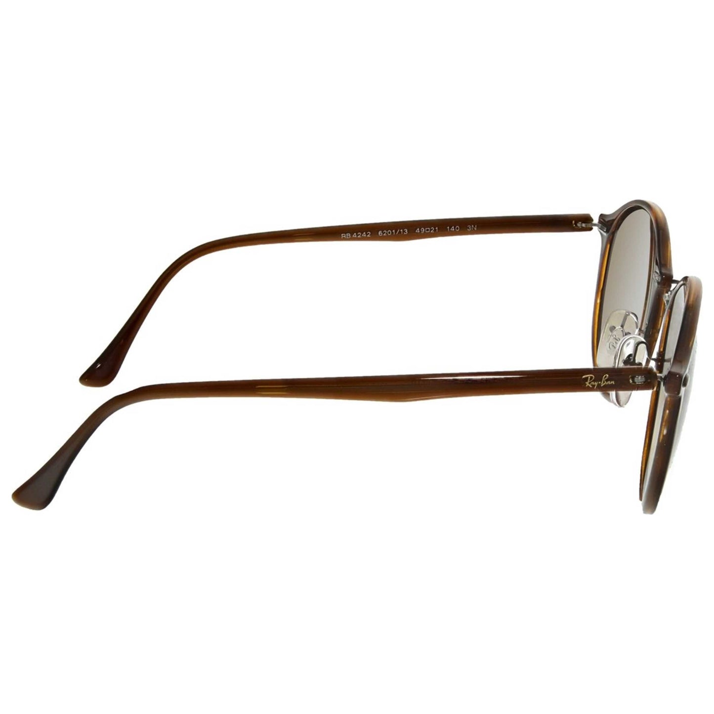 Left view of Ray-Ban Round Unisex Sunglasses RB4242-620113-49