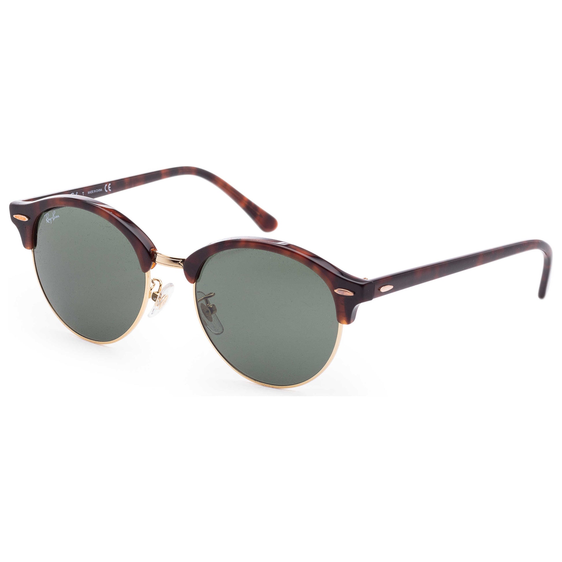 Front view of Ray-Ban Clubround Men's Sunglasses RB4246F-990-53