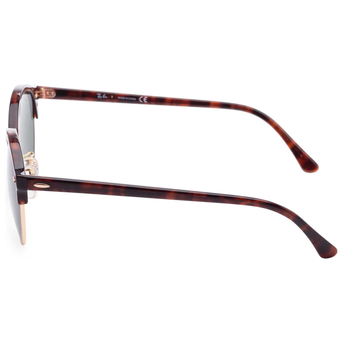 Left view of Ray-Ban Clubround Men's Sunglasses RB4246F-990-53